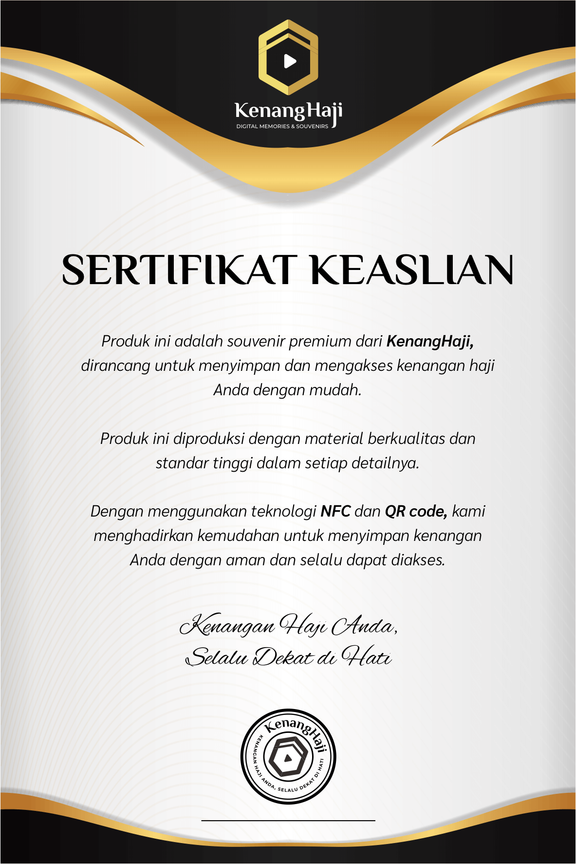 sertifikat KenangHaji